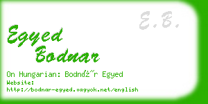 egyed bodnar business card